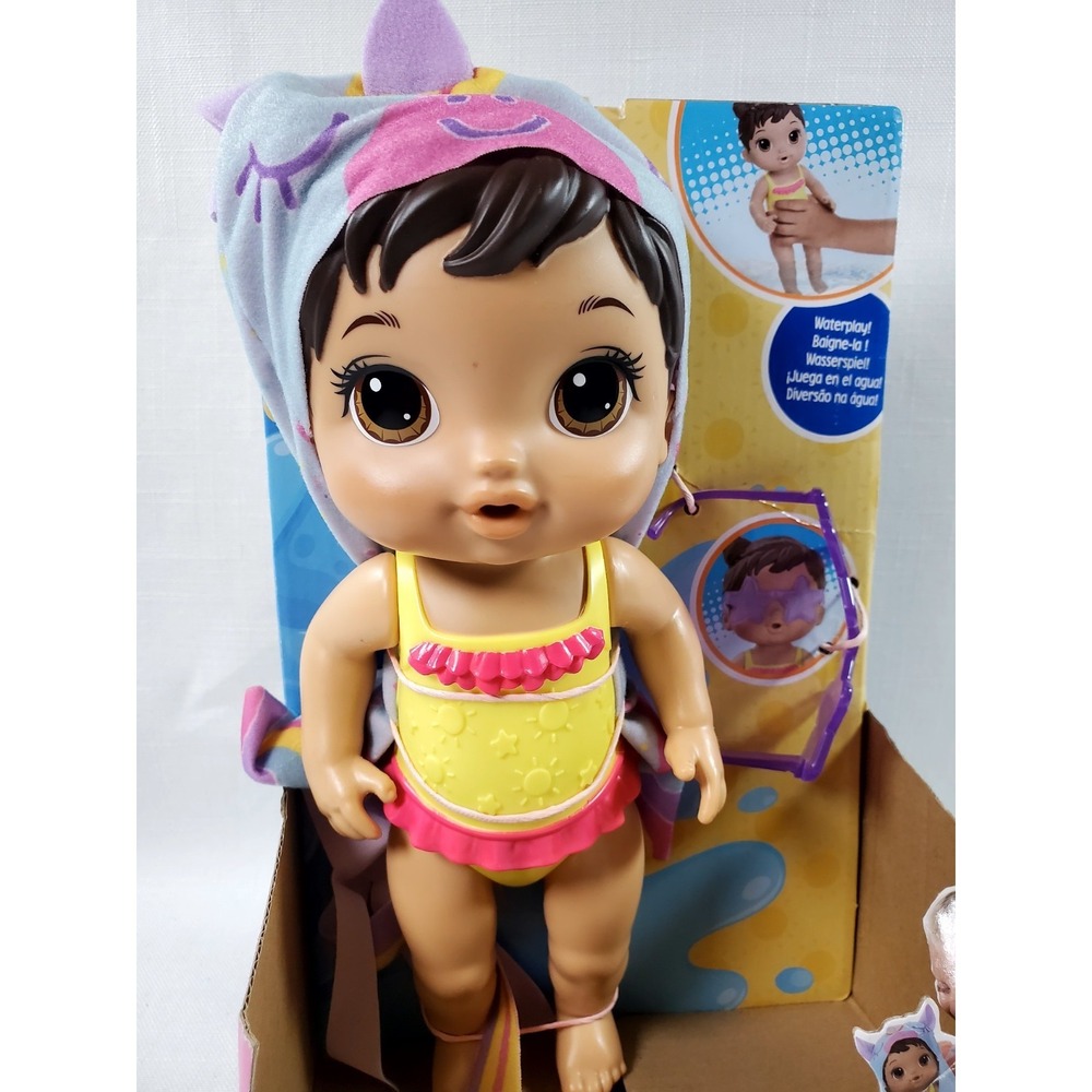 Baby Alive Sunshine Love Doll Water‎ Play Bath Toy w/ Sunglasses Hasbro Ages 3+ - Picture 2 of 6